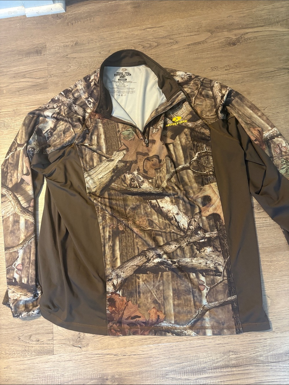 Mossy Oak Men's Realtree Camo Quarter-Zip Hunting Jacket - Brown/Olive
